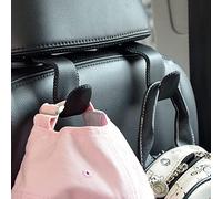 Ganchos universales para el Asiento Trasero del Coche, Soporte para reposacabezas con Gancho de Microfibra de Cuero y Acero Inoxidable para Bolsos, Bolsos, Ropa, Bebidas, comestibles