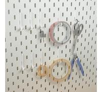 Ganchos universales para placa perforada IKEA Skadis - 10 unidades blanco - Soporte versátil para accesorios - Perfecto para taller, cocina u oficina - Máximo espacio de almacenamiento y organización