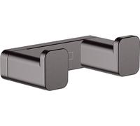 Ganchura toallero doble AddStoris de hansgrohe, 41755340, Color: Negro Cepillado