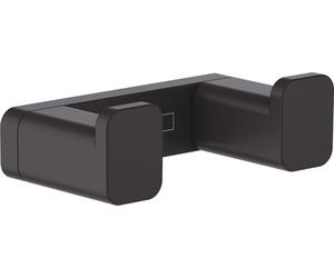 Ganchura toallero doble AddStoris de hansgrohe, 41755670, Color: Negro Mate