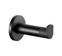 Ganchura toallero Plan de KEUCO con tope de puerta, fijación oculta, 14911370000, Color: Negro Mate