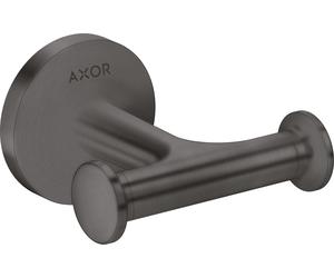 Ganchura toallero universal AXOR de hansgrohe, doble, 42812340, Color: Cromo negro cepillado