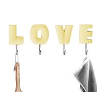 Ganci Decorativi, Ganci Per Lettere, Gancho Da Parete Adesivo Con Lettere Di Amore, Colgador Di Stoccaggio Per Cucina Bagno, Multifunzionali Uso Generale, Organizzatore Chiavi
