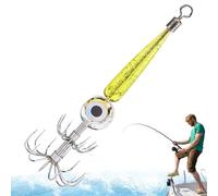 Ganci per Maschere di Calamari Luminosi - ABS 9,5CM LED Lampeggiante | Amo per Pesca Subacquea con Luce LED, Esca Colorata per Calamari Polpo Pesca Mare Notturna 4# 5# Doppia Riga