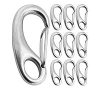 Gancio Rapido A Molla - Anelli Di Collegamento,10 Pezzi Multifunzionale Acciaio INOX Forma Sgancio Rapido Per Borracce Chiavi Barca Escursionismo Campeggio