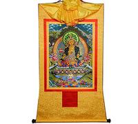 Gandhanra Tibetano Arte Ksitigarbha Thangka - Gofrado en Caliente Tapiz Budista para Decoración Zen,Meditación y Cultura del Hogar