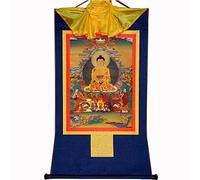 Gandhanra Tibetano Arte Shakyamuni Thangka - Gofrado en Caliente Tapiz Budista para Decoración Zen,Meditación y Cultura del Hogar