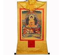 Gandhanra Tibetano Arte Shakyamuni Thangka - Gofrado en Caliente Tapiz Budista para Decoración Zen,Meditación y Cultura del Hogar
