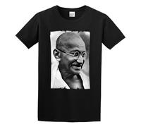 Gandhi: Celebrity Star One In The City Unisex 100% Cotton Short-Sleeve T-Shirts Black S