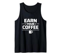 Gane su mentalidad matutina de disciplina de Trabajo de café Camiseta sin Mangas