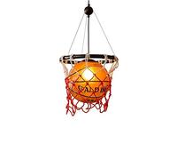 Ganeep Baloncesto Retro Americano Luces Colgantes Personalidad Creativa Restaurante Bar Colgante Luces de Techo Estadio Deportes Deportes Arte Luz E27 Fuente de Luz