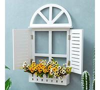 Ganeep Retro creativo pared falsa decoración de la ventana cesta de flores colgante de pared decoración de la pared colgante café living room plant pot (tamaño : A)