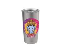 Ganesh Elefante Dios hindú Ganesha Kawai Señor Ganesha Vaso térmico de acero inoxidable de doble pared