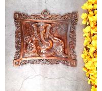 Ganesh - Estatua para colgar en la pared, ídolo de pared Ganesha para Puja, hogar, decoración de sala de estar, arte de pared religioso y espiritual, regalo de Diwali y inauguración de la casa, 11