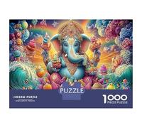Ganesh Fantasy Desarrollo Cognitivo Regalo - 1000 Piezas Rompecabezas Lord Ganesha con Juego Y Aprendizaje En Casa, Una Gran Idea De Regalo para El Desarrollo Intelectual 38x26cm/1000pcs