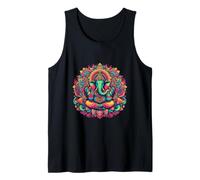 Ganesh Símbolo Yoga Hindú Elefante Dios Ganesha Puja Camiseta sin Mangas