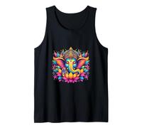 Ganesh Símbolo Yoga Hindú Elefante Dios Ganesha Puja Camiseta sin Mangas
