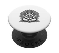Ganesh Símbolo Yoga Hindú Elefante Dios Ganesha Puja PopSockets PopGrip Adhesivo