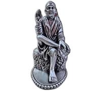 Ganesha Arts Sai Baba Idol en plata pura 925/Shirdi SaiBaba estatua en plata hindú religión dios ídolo escultura estatua (2 pulgadas (70 GMS))