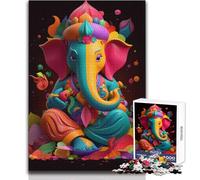 Ganesha Dios del Arte Papel 1000 Rompecabezas para Adultos Piezas Educativas Divertidas Juego de Actividades de Aprendizaje Cualquier Ocasión Tamaño 38x26cm