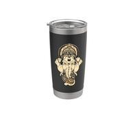 Ganesha Hindú Dios Hinduismo Yoga India Bali Amante Yogi Vaso térmico de acero inoxidable de doble pared