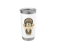 Ganesha Hindú Dios Hinduismo Yoga India Bali Amante Yogi Vaso térmico de acero inoxidable de doble pared