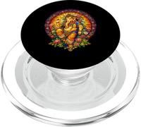 Ganesha Vitral Mandala Hindú Dios Hinduismo Yoga PopSockets PopGrip para MagSafe