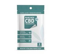 GANESHI VITAL - Healthy Vitalidad Forte Plus, 2 Parches CBD Transdérmicos de 32 mg, 45x45 mm, Alivia, Calma y Aporta Bienestar Natural, Autoadhesivo y Transparente, Resistente al Agua