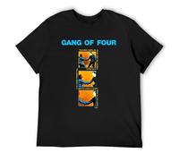 Gang of Four Entertainment - Camiseta unisex de manga corta de algodón puro, color negro, Negro, L