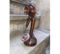 Ganga Nautical Brown Vintage Collection - Modelo de teléfono antiguo de latón decorativo