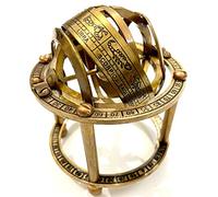 Ganga Nautical Esfera decorativa armilar de latón náutico de 7,62 cm, decoración del hogar, decoración de mesa, decoración de oficina