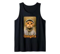 Gangsta Kitty Gangster Cat Meme Funny Cats Gang Humor Camiseta sin Mangas