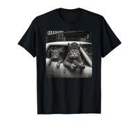 Gangster Cat Meme Funny Cats Gang Humor Camiseta, Hombre, Negro, 3XL