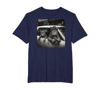 Gangster Cat Meme Funny Cats Gang Humor Camiseta, Hombre Tallas Grandes, Azul Marino, 2X Alto