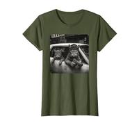 Gangster Cat Meme Funny Cats Gang Humor Camiseta, Mujer, Verde Oliva, 3XL