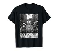 Gangster Cats Selling Fish Funny Street Cat Gang Kitten Camiseta