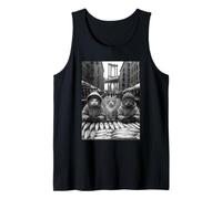 Gangster Cats Selling Fish Funny Street Cat Gang Kitten Camiseta sin Mangas