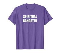 Gángster Espiritual Camiseta, Hombre, Morado Jaspeado, M