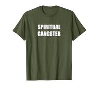 Gángster Espiritual Camiseta, Hombre, Verde Oliva, XL