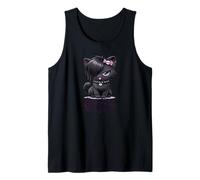 Gángster Sensible Lindo EMO Gatito Chibi Camiseta sin Mangas