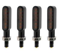 gangxiao Motocicleta Intermitente Luz Indicadora Luces Direccionales Ámbar Fluyendo intermitentes moto indicadores(4pcs Amber)
