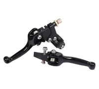 gangxiao Palanca De Embrague De Freno para SDG YCF SSR CRF XR KLX Motocicletas Palancas Embrague Freno Extensibles Universales Plegables 22 Mm Motocross Pit Bike Cross(Black)