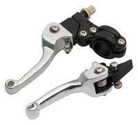 gangxiao Palanca De Embrague De Freno para SDG YCF SSR CRF XR KLX Motocicletas Palancas Embrague Freno Extensibles Universales Plegables 22 Mm Motocross Pit Bike Cross(Plata)