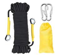 Gangying Cuerda de Escalada 20m al Aire Libre Cuerda de Escalada Estática de 8mm Cuerda de Seguridad Escalada Cuerda de Escape con 2 Mosquetones para Fuego Alpinismo Camping