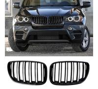 Gangying E53 Rejilla Delantera para BMW Serie X5 E53 Riñón Negro Serie X E53 Parrilla 2004 2005 2006