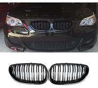Gangying E60 E61 Rejilla de radiador para BMW Serie 5 E60 E61 M5 Parrilla Serie 5 E60 E61 riñones Dobles Negro 2003-2009