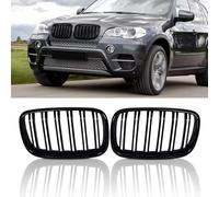 Gangying E70 Black Riñones Rejilla del radiador para BMW X5 X6 E70 E71 riñón doble puente Sport rejilla brillante negro E71 rejilla delantera 2007-2013
