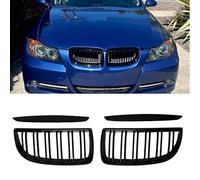 Gangying E90 Riñones Negro para BMW Serie 3 E90 E91 Rejilla Dobles Parrilla Serie 3 E90 E91 Touring 2005 2006 2007 2008