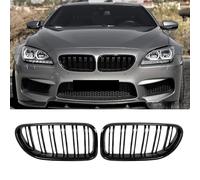 Gangying F06 Rejilla De Radiador para BMW Serie 6 F06 F12 F13 Rejilla Frontal F06 Doble Puente Deportiva Negro Brillante Accesorios Serie 6 F12 F13 2012-2017(No adecuado para 6er GT)