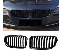 Gangying F10 Rejilla De Radiador para BMW Serie 5 F10 F11 M5 Parrilla F10 F11 riñones Serie 5 parrilla simple Negro Brillante 2010 1011 2012 2013 2014 2015 2016